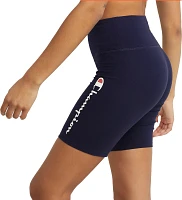 Champion Women's Authentic Script Logo Bike Shorts