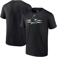 NHL San Jose Sharks 2023 Authentic Pro Secondary Logo Black T-Shirt