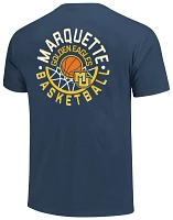 Image One Men's Marquette Golden Eagles Blue Basketball Logo T-Shirt