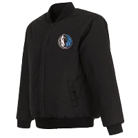 JH Design Men's Dallas Mavericks Black Reversible Wool Jacket