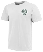 Image One Men's Michigan State Spartans White Vintage Gruff T-Shirt