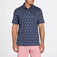 Walter Hagen Men's Clubhouse Flamingo Golf Polo