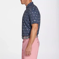 Walter Hagen Men's Clubhouse Flamingo Golf Polo