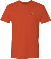 FloGrown Men's Miami Hurricanes Orange Washed Flag T-Shirt