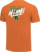 Image One Men's Miami Hurricanes Orange 90 Trap T-Shirt