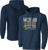 Image One Men's Michigan Wolverines Grey Campus Scene Hoodie