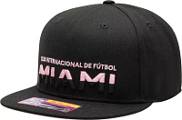 Fan Ink Adult Inter Miami CF Loyalty Black Snapback Adjustable Hat