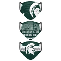 FOCO Adult Michigan State Spartans 3-Pack Matchday Face Coverings