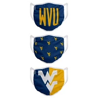 FOCO Youth West Virginia Mountaineers 3-Pack Face Coverings