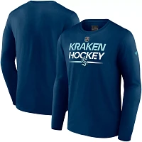 NHL Seattle Kraken 2023 Authentic Pro Primary Logo Navy T-Shirt