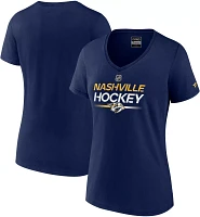 NHL Women's Nashville Predators 2023 Authentic Pro Prime Navy T-Shirt