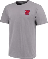 Image One Men's Ole Miss Rebels Grey Helmet Arch T-Shirt