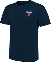 Image One Adult Ole Miss Rebels Navy Sketch Banner T-Shirt