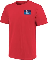 Image One Men's Ole Miss Rebels Red Baseball Ticket T-Shirt