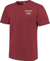 Image One Men's Mississippi State Bulldogs Maroon Retro Poster T-Shirt