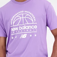 New Balance Unisex Hoops Cotton Jersey Short Sleeve T-shirt