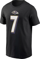 Nike Men's Baltimore Ravens Rashod Bateman #7 Black T-Shirt