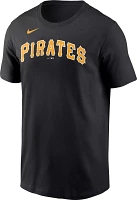 Nike Men's Pittsburgh Pirates Ke'Bryan Hayes #13 Black T-Shirt