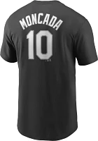 Nike Men's Chicago White Sox Yoan Moncada #10 Black T-Shirt