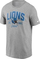 Nike Men's Detroit Lions Throwback Wordmark Grey T-Shirt