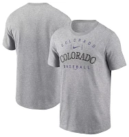 Nike Men's Colorado Rockies Gray Home Team Arch T-Shirt