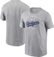 Nike Men's Los Angeles Dodgers Gray Home Team Arch T-Shirt