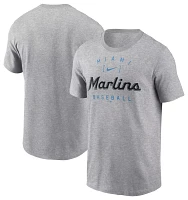 Nike Men's Miami Marlins Gray Home Team Arch T-Shirt