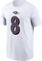 Nike Men's Baltimore Ravens Lamar Jackson #8 White T-Shirt