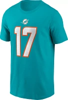 Nike Men's Miami Dolphins Jaylen Waddle #17 Aqua T-Shirt