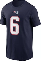 Nike Men's New England Patriots Christian Gonzalez #6 Navy T-Shirt