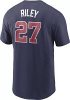 Nike Men's Atlanta Braves Austin Riley #27 Navy T-Shirt