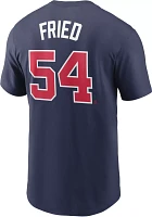 Nike Men's Atlanta Braves Max Fried #54 Navy T-Shirt