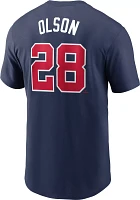 Nike Men's Atlanta Braves Matt Olson #28 Navy T-Shirt