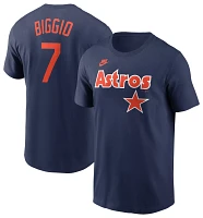 Nike Men's Houston Astros Craig Biggio #7 Navy Cooperstown T-Shirt