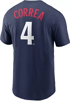 Nike Men's Minnesota Twins Carlos Correa #4 Navy T-Shirt