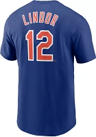 Nike Men's New York Mets Francisco Lindor #12 Royal T-Shirt