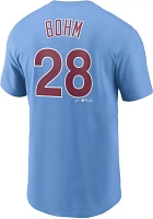 Nike Men's Philadelphia Phillies Alec Bohm #28 Blue T-Shirt