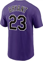 Nike Men's Colorado Rockies Kris Bryant #23 Purple T-Shirt