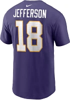 Nike Men's Minnesota Vikings Justin Jefferson #18 Throwback Purple T-Shirt