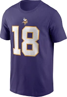 Nike Men's Minnesota Vikings Justin Jefferson #18 Throwback Purple T-Shirt