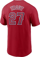 Nike Men's Los Angeles Angels Mike Trout #27 Red T-Shirt