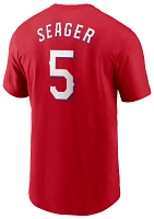 Nike Men's Texas Rangers Corey Seager #5 Red T-Shirt