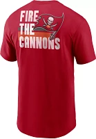 Nike Men's Tampa Bay Buccaneers Blitz Back Slogan Red T-Shirt