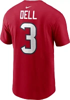 Nike Men's Houston Texans Tank Dell #3 Red T-Shirt