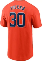 Nike Men's Houston Astros Kyle Tucker #30 Orange T-Shirt