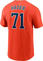 Nike Men's Replica Houston Astros Josh Hader #71 Orange T-Shirt