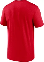 Nike Men's New England Patriots Legend Wordmark Red Performance T-Shirt