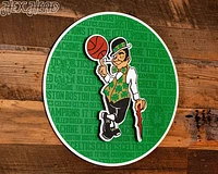 Hex Head Boston Celtics 15" Round Sign