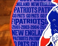 Hex Head New England Patriots 15" Round Sign