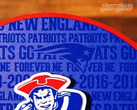 Hex Head New England Patriots 15" Round Sign